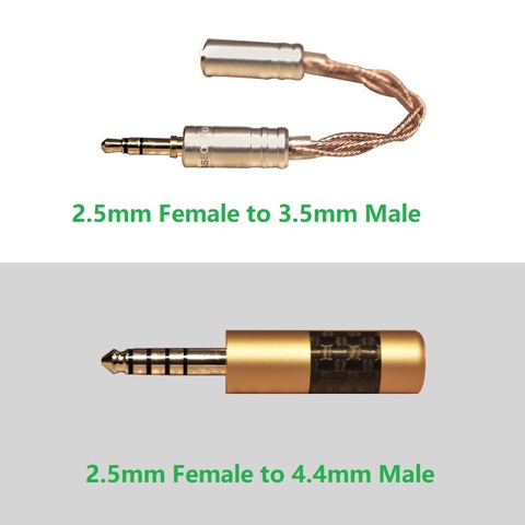 CA01 2.5mm Balanced to 3.5mm Single Ended Cable Adapter CA02 2.5mm TRRS Balanced to 4.4mm Banlanced Adapter for iBasso Audio ► Photo 1/1