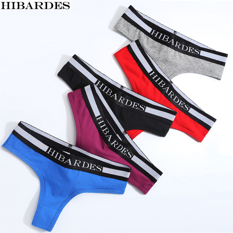 5 pcs Women's Sexy lingerie Panties 93% cotton 7% spandex bandages Underwear G String Low Waist Thong Women calcinha size S-XL ► Photo 1/6