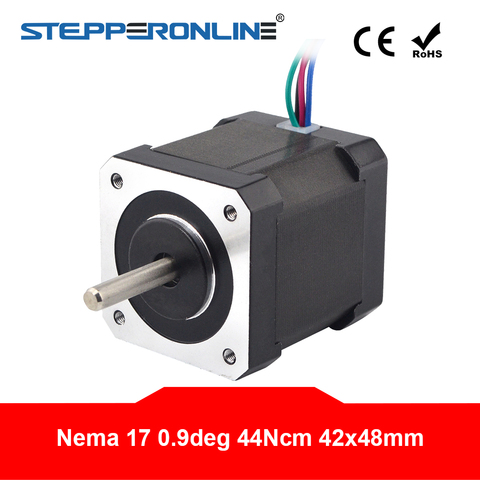 0.9deg Dual Shaft Nema 17 Stepper Motor Bipolar 48mm 44Ncm(62.48oz.in) 1.68A 4 Wires for CNC 3D Printer/ Extruder Motor ► Photo 1/4