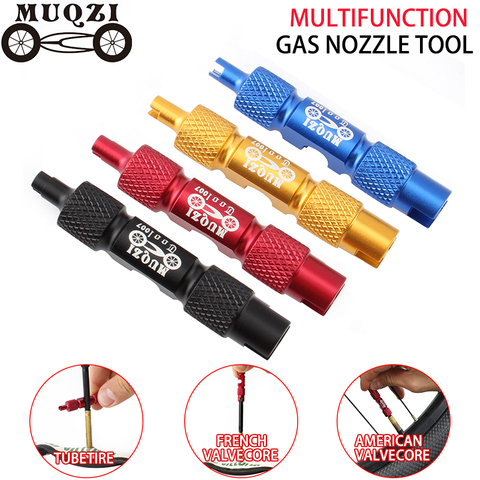 MUQZI Bicycle Multifunction Wrench valve Core disassembly tool Beautiful Mouth French Valve Tube Tire Double-head Removal ► Photo 1/6