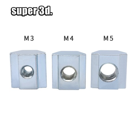 50/20/10pcs Zinc Plate Coated M3 M4 M5T Block T Sliding Nut for Aluminum Profile 2022 Aluminum Profile Slot 6 Connector Accessor ► Photo 1/6