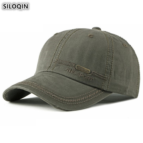 SILOQIN Adjustable Size 100% Cotton Men's Baseball Caps Snapback Cap NEW Letter Embroidery Women's Ponytail Fashion Tongue Cap ► Photo 1/1
