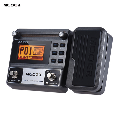 MOOER GE100 Guitar Effect Pedal Multi-effects Processor Guitar Pedal with 180 Seconds Loop Recording 60 Effect Types LCD Display ► Photo 1/1