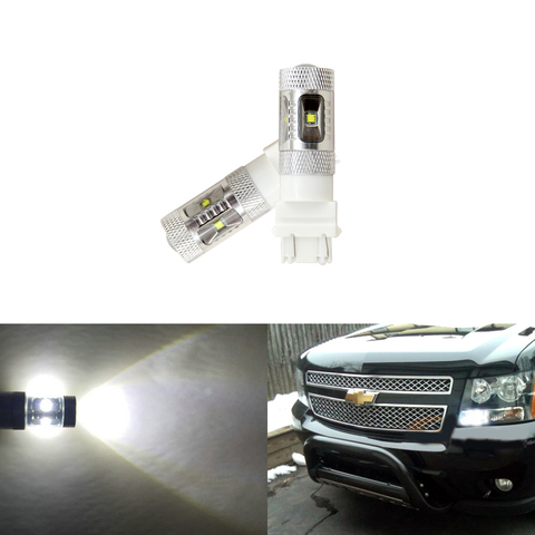 For Chevrolet Tahoe 2007-2014 White Led Daytime Running Lights Ultra Bright Reflector 3157 Led Bulbs Daylights Car-Styling ► Photo 1/5