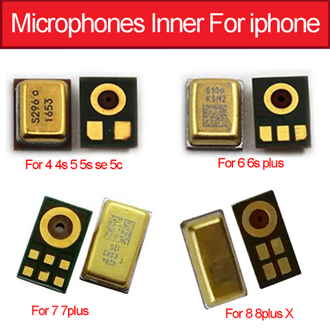 Geniune Speak Microphone inner For iphone 4 4S 5 5s 6 6s 7 8 Plus X XS MAX XR Mic inner Microphone Chip Replacement Parts ► Photo 1/6