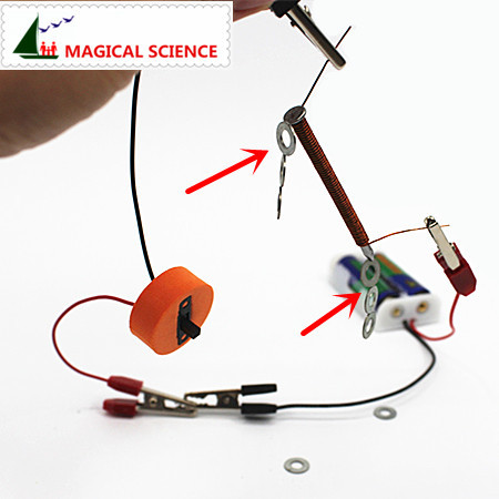 wholesale Fun physics experiment Homemade Electromagnet DIY materials,current magnetic effect,home school educational kit ► Photo 1/6