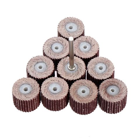 10x Grinding Buffing Sandpaper Flap Grinding Wheel Head + Mandrel for Rotary Mini Drill Dremel Accessories Rotary Tool ► Photo 1/1