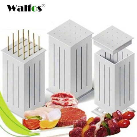 WALFOS Barbecue Skewer BBQ Grill Accessories Tools Brochettes BBQ Meat Skewer Machine Kebab Maker  Set ► Photo 1/6