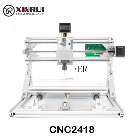 CNC 2418 ER11 GRBL control Diy CNC machine,working area 24x18x4.5cm,3Axis pcb pvc Milling machine,Wood Router Engraver ► Photo 1/6