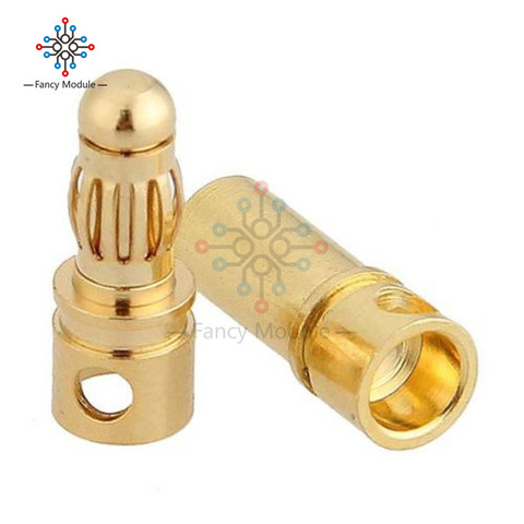 10Pairs(=20pcs/lot) 3.5mm Gold Plated Male Female Bullet Banana Connector Plug For ESC Battery Motor ► Photo 1/5