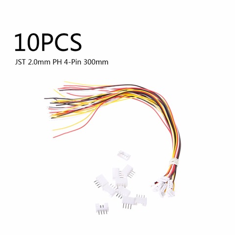 10 SETS Mini Micro JST 2.0 PH 4-Pin Connector plug with Wires Cables 300MM ► Photo 1/6