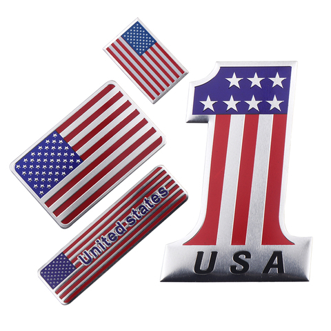 3D Alloy Metal US The United States American National Flag Badge USA Flag Emblem Car Sticker Motorcycle Decal Decoration ► Photo 1/5