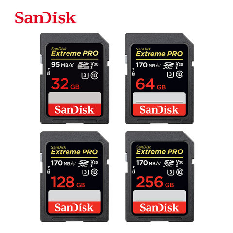 SanDisk Extreme PRO SD Card 16GB 32G 64G 128G 256G SDHC SDXC UHS-I Class10 95M/s U3 Memory Card Support V30 4K for Camera/DV/SLR ► Photo 1/6