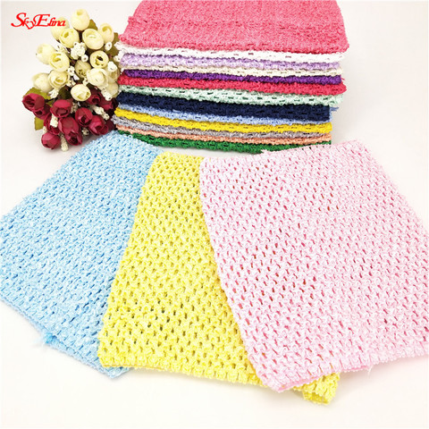 9/6 Inches Children Handmade Wrapped Chest Elastic Baby Girl Crochet Tutu Tube Tops Wide For DIY Knitted Skirt 5Z ► Photo 1/6