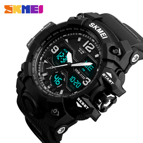 New Fashion Men Sports Watches SKMEI Men Quartz Analog LED Digital Clock Man Military Waterproof Watch Relogio Masculino 1155B ► Photo 1/6