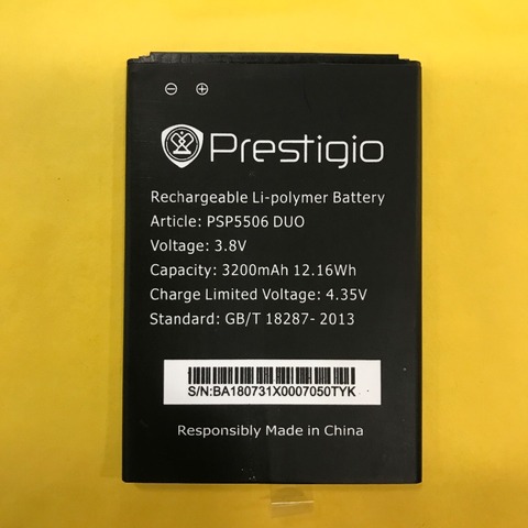 MLLSE 3200mAh Battery For Prestigio Grace Q5 PSP5506DUO PSP5506 PSP 5506 DUO mobile Phone ► Photo 1/2