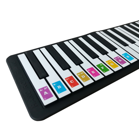 Piano Keyboard Music Note Stickers Colorful Removable for 37/ 49/ 61/ 88 Key Keyboards for Kids Piano Practice ► Photo 1/1