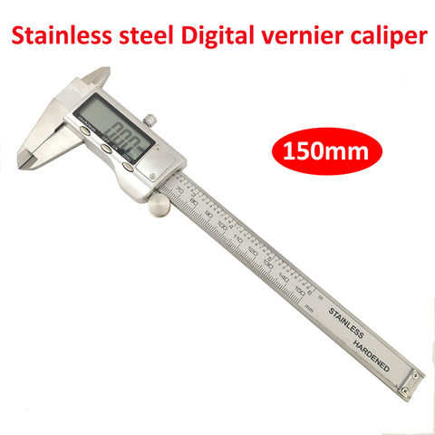 Digital vernier caliper Stainless steel caliper  0-150MM 6 inch 0.01mm digital display electronic ruler  length measuring tools ► Photo 1/6