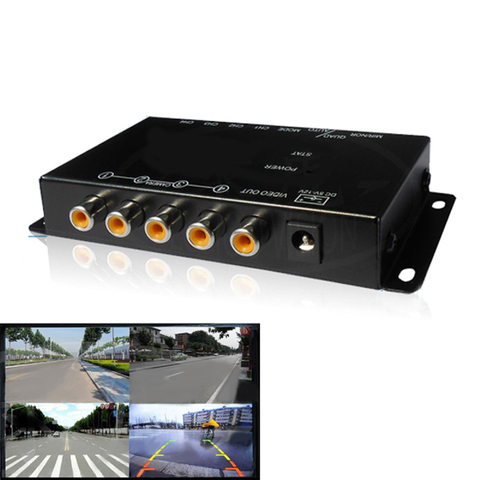 IR control 4 Cameras Video Control Car Cameras Image Switch Combiner Box for Left view Right view Front Rear Parking Camera box ► Photo 1/6