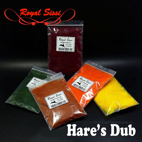 Royal Sissi 15 optional colors fly tying hare's dub genuine soft rabbit hair fiber little guard hairs spiky body tying materials ► Photo 1/6