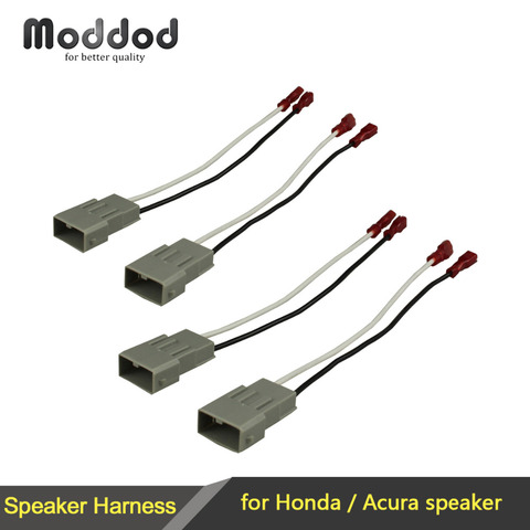 For HONDA Speaker Wire Harness Connects Aftermarket to OEM Adapter Plug Set Connector Wiring Cable Adaptor 1 Pair ► Photo 1/5