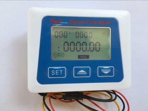 (New Arrival) LCD Display Digital Meter Temperature Measuring Flow Senosr Total Liter Gal New from ZJ-LCD-M Model ► Photo 1/3