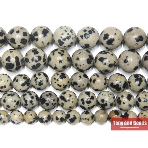 Free Shipping Natural Stone Dalmation Jaspers Round Beads 15