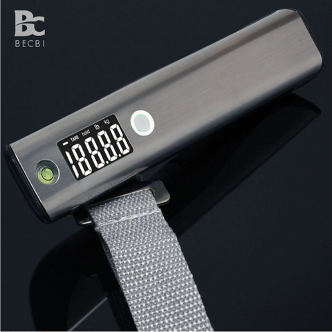 BECBI 50kg/110Lbs Luggage Scale with Handy Bubble Level and Tape Measure For Traveler Electronic Balance Baggage Weight Scale ► Photo 1/6