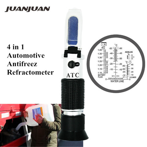 Hand Held Optical 4-in-1 Freezing refractometer concentration of urea with ATC for car manufacturers large fleet 48% off ► Photo 1/6