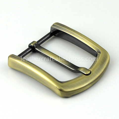 1x 40mm Metal Brushed Belt Buckle Men End Bar Heel bar Single Pin Half Buckle Fit for 37-39mm Belt Replacement Jeans Accessories ► Photo 1/6