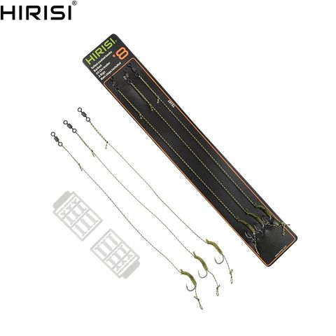 6 x Carp fishing rigs Ready made rig with hook Free Boilie Stoppers Carp terminal tackle set ► Photo 1/5