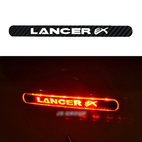 Carbon Fiber Brake Lamp Sticker For Mitsubishi Lancer Ex 9 10 High Positioned Rear Brake Lights stickers Car Accessories ► Photo 1/4