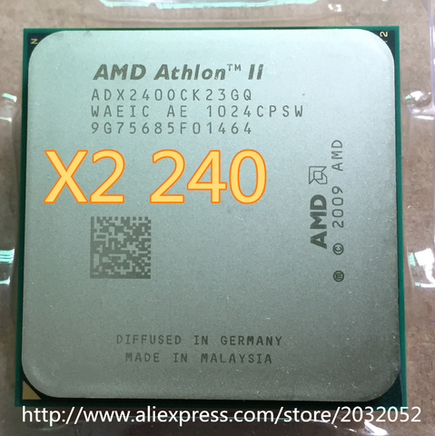 Original AMD Athlon II X2 240 CPU Processor (2.8Ghz/ 2M /2000GHz) Socket am3 am2+ 938 pin(working 100% Free Shipping) ► Photo 1/1