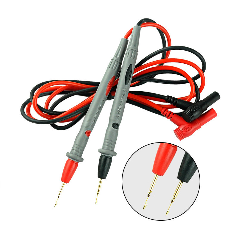 New Digital Multimeter Probe Soft-Silicone-Wire Needle-Tip Universal Test Leads