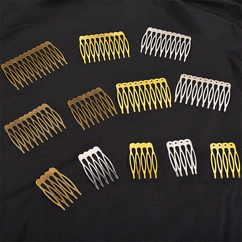 5pcs/lot 5teeth 10teeth Hair Combs Hair Accessories For Bride Hairpins Clips Headdress DIY Jewelry Makeing Wedding Hair Jewelry ► Photo 1/3