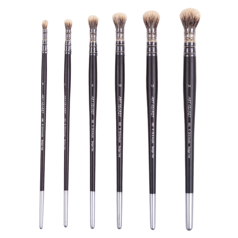 1PC 685R badger hair wooden handle oil and acrylic painting art paint brush for drawing ► Photo 1/4