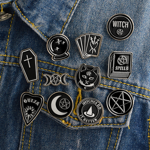 Witches do it better witch ouija spells black moon pins Badges Brooches Lapel pin Enamel pin Backpack Bag Accessories Witch pin ► Photo 1/6