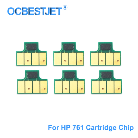 For HP 761 Ink Cartridge Chip New Upgrade Chip Compatible For HP DesignJet T7100 T7200 Printer CM991A CM992A (MBK C M Y GY DGY) ► Photo 1/1