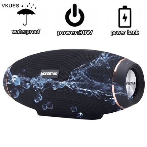 HOPESTAR H20 Rugby 30W Bluetooth Speaker Column Wireless Portable Speakers Waterproof Mega Bass Stereo outdoor Subwoofer TF USB ► Photo 1/1