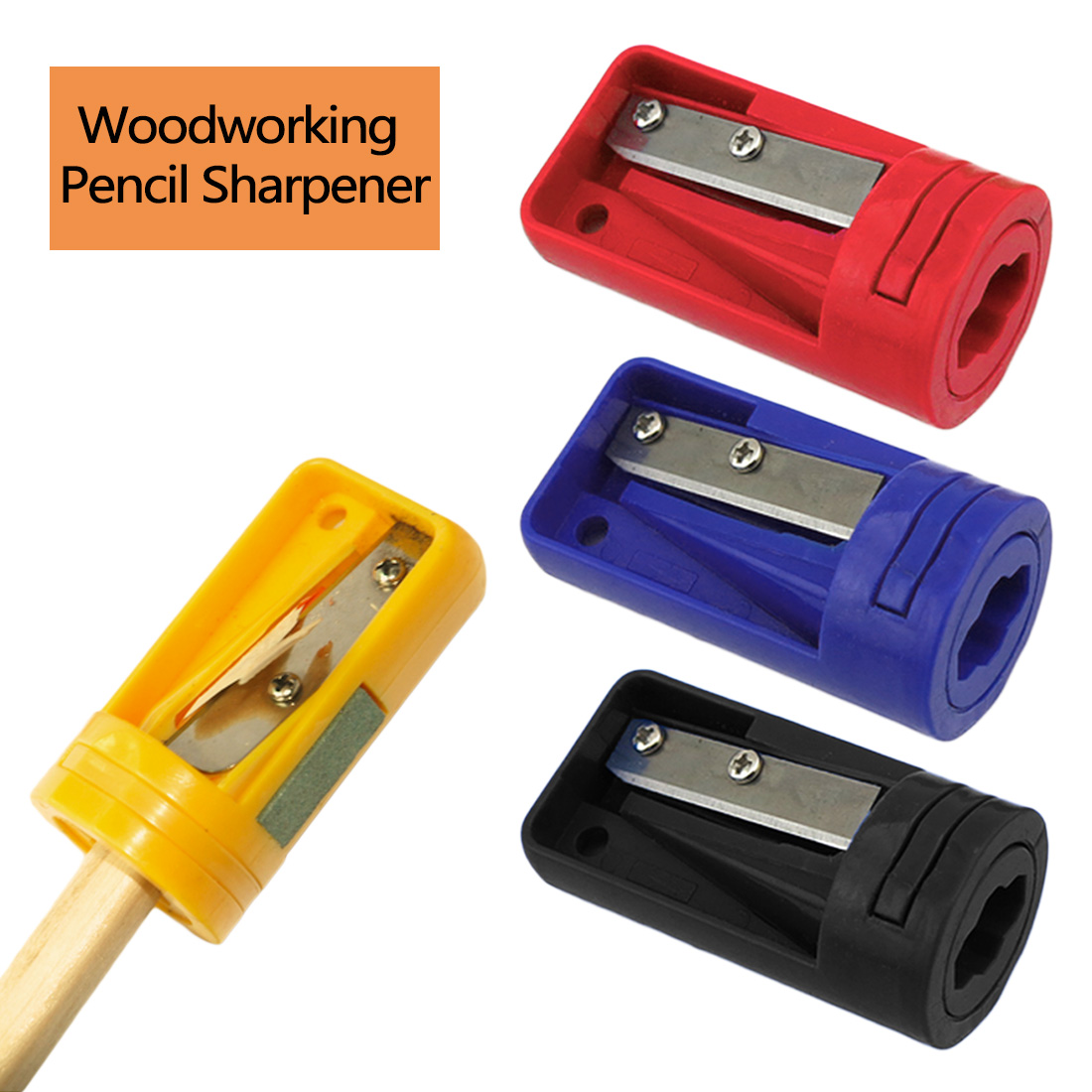Carpenter Woodwork Plastic Pencil Sharpener Cutter Shaver Narrow Sharpening Tool 