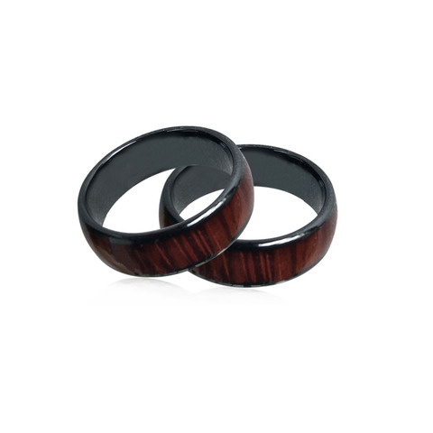 125KHZ or 13.56MHZ RFID Ceramics Wood color Smart Finger Ring Wear for Men or Women ► Photo 1/6
