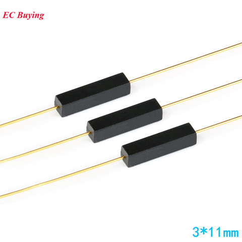 10Pcs Plastic Reed Switch 3*11mm Magnetic Reed Switchs Sensor Normally Open DIY Kit Electronic NO ► Photo 1/3