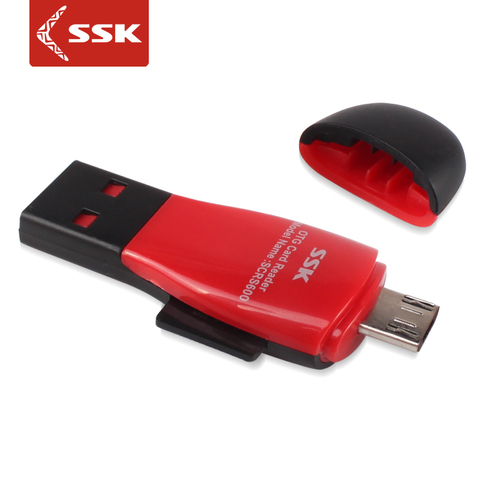 SSK SCRS600 TF OTG Card Reader For Micro sd card Cellphones computers dual-use Adapter Suitable for Android PC tablets ► Photo 1/5