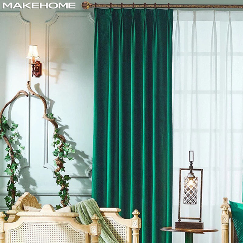 Matt Window Curtains for Living Room High-quality Velvet Modern Curtains for Kitchen Bedroom Thick Window Drapes Curtain Custom ► Photo 1/6