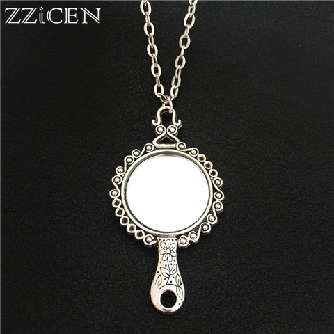 2022 Stylish Elegant Magic Mirror Necklace for Woman Mirror Vines Pattern Pendant 70CM Long Chain Luxury Gift Necklaces ► Photo 1/4