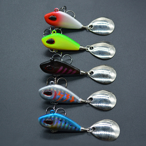 New Arrival 1PCS 6g/10g/17g/25g Metal VIB Fishing Lure Spinner Sinking Rotating Spoon Pin Crankbait Sequins Baits Fishing Tackle ► Photo 1/6