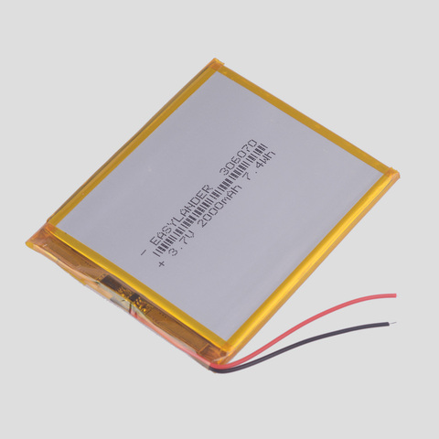 306070 3.7V 2000mAh Rechargeable  li Polymer  Battery For PSP PDA GPS DVR  E-Book Tablet PC Power Bank Wexler Book E6005  356070 ► Photo 1/1