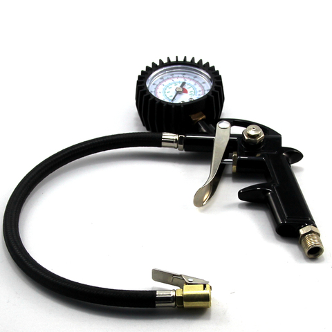 Portable Dial Tire Pressure Gauge Pneumatic Tools Tire Inflating Gun for Vehicle Motorbike Car ► Photo 1/6
