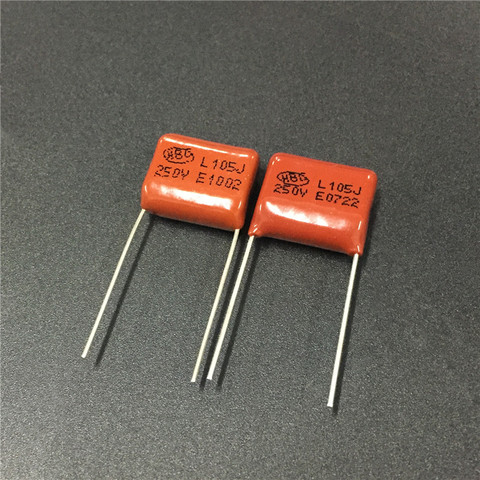 10pcs CBB 105 250V 105J CL21 1uF P15 Metallized Polypropylene Film Capacitor ► Photo 1/1