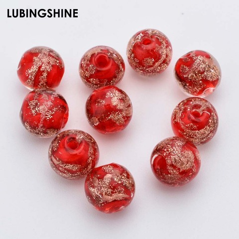 Murano Glass Lampwork Beads10mm Crystal Beads for Jewelry Making Bracelets DIY Accessories Supplies Colorful Spacer Glass Beads ► Photo 1/6